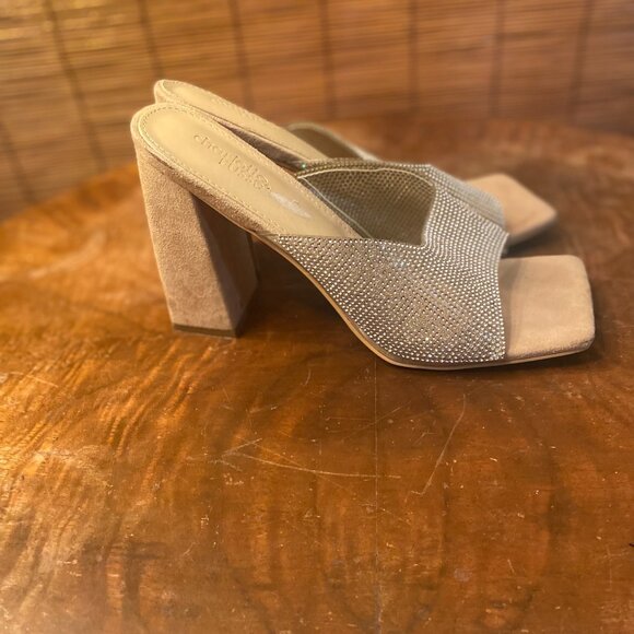 Charlotte Russe Rhinestone Slide Size 8 EUC - Picture 3 of 6